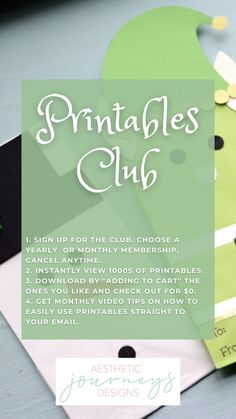 the printables club has been designed to look like an origami frog