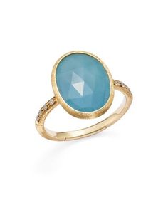 Marco Bicego 18K Yellow Gold Siviglia Aquamarine & Diamond Statement Ring Statement Rings Diamond, Marco Bicego, Blue Rings, Statement Ring, Blue Gold, Aquamarine, Statement Rings, Jewelry Accessories, Jewelry Rings