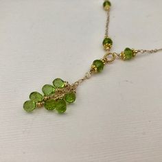 Peridot Necklace, Peridot and Gold Necklace, Green Springtime Necklace, Peridot Drop Necklace Old Town Alexandria Va, Peridot Necklace, Necklace Green