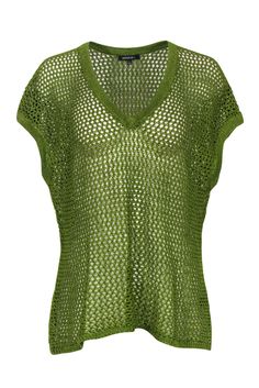 Current Boutique-Lafayette 148 - Nepeta Green Open Knit Sleeveless Sweater Sz L Green V-neck Sweater Vest For Summer, Spring Open Knit V-neck Tank Top, Summer Layering Pointelle Knit Sweater Vest, Summer Textured Knit Tank Top For Layering, Green V-neck Knit Top For Summer, Casual Pointelle Knit Vest For Spring, Chic Pointelle Knit Vest, Sleeveless Pointelle Knit Sweater Vest, Casual Open Knit Vest For Layering