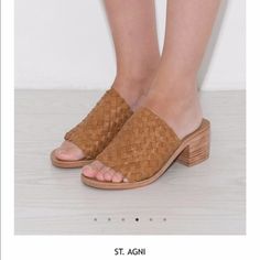 St Agni Cali Woven Mule Almond Open Toe Leather Sandal Brand New The Perfect Summer Sandal! Exceptional Quality And Comfortable. Little Heel Makes It Perfect With Dresses! St. Agni Almond Cali Woven Mule In Brown. Open Toed Hand Woven Slides In Medium Tan Leather. High Vamp Of Soft Woven Leather. Versatile Wear. Slips On. 100% Leather Upper, Sole And Insole. Leather Block Heel And Peep Toe. Timeless Hand Woven Leather. Leather Protector Is Recommended Before Wear. Size 40 Euro. Spring Woven Leather Sandals With Low Heel, Summer Woven Leather Heels With Low Heel, Low Heel Woven Leather Heels For Summer, Woven Leather Sandals With Block Heel, Leather Sandals With Woven Detail And Block Heel, Casual Sandals With Woven Leather And Block Heel, Spring Woven Leather Mules With Block Heel, Woven Leather Block Heels, Brown Woven Leather Sandals With Block Heel