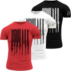 Grunt Style combines the best materials with the ultimate graphics. This graphic tee is crafted with ultra-soft and comfortable light fabric for soft all-day comfort and a tagless, itch-free design. It also has a ribbed collar that won’t lose its shape, and double needle stitching for long-lasting durability. There’s no better way to show off your American pride than sporting your favorite shirt from Grunt Style. Light fabric Ultra-comfortable and soft Tagless Ribbed collar Double needle stitchi Red Crew Neck T-shirt With Flag Print, Red Tri-blend T-shirt For Streetwear, Red Graphic Tee With American Flag Print, Graphic Tee With Flag Print And Crew Neck, Graphic Tee T-shirt With Flag Print And Crew Neck, Red American Flag Print Graphic Tee, Flag Print Graphic Tee With Crew Neck, Red American Flag Graphic Tee, Graphic Tee With Flag Print Crew Neck