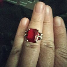 Brand New Rectangle Shaped Red And White Topaz Ring Silver Beautiful Designs On Sides White Topaz Rings, Ring Color, Topaz Ring, White Topaz, Ring Silver, Rectangle Shape, Womens Jewelry Rings, Lady In Red, Beautiful Design