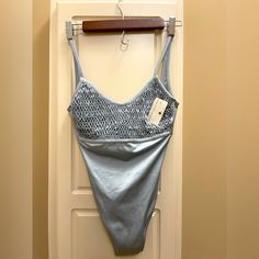 Beautiful Made In Italy Nwt La Pearla Silver Size 6 Underlined Bodysuit/Swimsuit. This Piece Is Truly Stunning. It Is In Absolute Perfect Condition With No Imperfections If You Have Any Further Questions Please Ask! Thanks! Elegant Summer Swimwear In Polyamide, Nylon Bodysuit With Built-in Bra For Vacation, Summer Beachwear Bodysuit With Built-in Bra, Summer Poolside Bodysuit With Built-in Bra, Summer Party Tankini In Nylon, Summer Nylon Tankini For Party, Party Nylon Tankini, Party Swimwear With Built-in Bra, Seamless Nylon Bodysuit For Summer