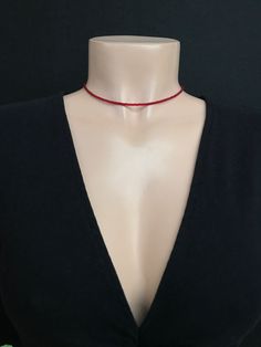 "Garnet choker necklace, beaded necklace. More items in garnet: https://www.etsy.com/shop/StephanieMartinCo?ref=seller-platform-mcnav&search_query=garnet Available at checkout in different lengths. ❤ SIZES This item comes in several sizes, kindly choose at checkout. The easiest way to find out which length suits you best is to measure a necklace you already own, from one end to the next, including clasp. You can also use the diagram on the pictures as a reference, but keep in mind that we all ha Cheap Red Choker With Tiny Beads, Red Minimalist Beaded Necklace With Tiny Beads, Minimalist Red Beaded Necklace With Tiny Beads, Red Choker With Tiny Beads, Red Minimalist Beaded Necklace, Garnet Choker, Seed Bead Choker, Bead Choker, Red Necklace