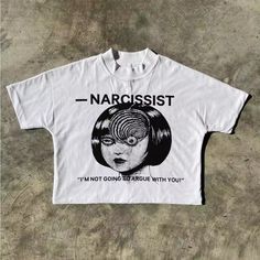 Narcissist T-Shirt Big Print Fast Shipping $35 Lowest I Can Do Custom Deadstock Hit Me With Questions Amazon Y2k, Asian Y2k, Outfits Layout, Outfits Latina, Outfits Asian, Skirts Y2k, Anime Y2k, Outfits Anime, Kpop Y2k