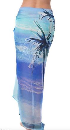 Gottex Silk Blue Calypso Ombre Pareo Swimsuit Cover Up - ForEnvy.com - 2 Blue Calypso, Sarong, Women Swimsuits, Tie Dye Skirt, Bathing Suits