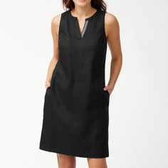 New With Atsg. Size Xxs. Black. Linen. Sleeveless. Short. No Stretch. Vacation. Summer. Cool. Cheap Knee-length Sleeveless Dress With Pockets, Sleeveless Straight Dress, Black V-neck Sleeveless Dress For Work, Black Dress Linen, Tommy Bahama Dress, Sleeveless Linen Dress, Linen Shift Dress, Black Linen Dress, Beach Coverup Dress