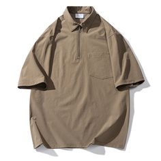 Men 2023 Vintage Solid Loose Cargo Polo Shirt
Size Chat： Collared Tops With Pockets For Streetwear, Khaki Short Sleeve Shirt For Streetwear, Khaki Cotton Polo Collar Top, Khaki Cotton Short Sleeve Polo Shirt, Baggy Shirts, Korean Streetwear, Men Vintage, Fashion Korean, Blouse Vintage