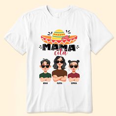 Mama Cita/ Papa Cito - Personalized Shirt Father's Day Family Text Print T-shirt, Funny Cotton T-shirt For Family, Casual T-shirt With Custom Print For Family Events, Funny White T-shirt For Father's Day, Father's Day T-shirt With Funny Print, Father's Day T-shirt With Funny Print In Relaxed Fit, Casual Pre-shrunk T-shirt For Family Events, Funny Family Cotton T-shirt, Funny Short Sleeve T-shirt For Family Events