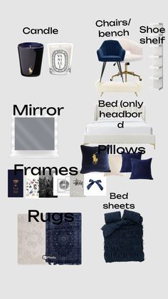 a poster with different types of bedding and pillows