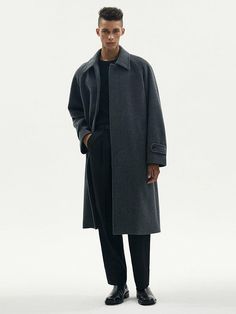 Editor's NotesTailored from high-quality wool-blend certified by wool mark company, this is timeless balmacaan coat. It's designed with traditional balmacaan coat details of oversized silhouette and raglan sleeves for comfortable wear. - Classic collar with detachable throat latch- Hidden button fastening- Two front welt pockets- Raglan sleeves- Adjustable buttoned sleeve tabs- Single vent- Oversized fitMeasurements (in.) 95 / 100 / 105 / 110- Total Length: 44.1 in. / 44.9 in. / 45.7 in. / 46.5 in. - Sleeve Length: 34.5 in. / 35.4 in. / 36.3 in. / 37.2 in. - Chest: 23.4 in. / 24.4 in. / 25.4 in. / 26.4 in. Model Info: 6' 1.2, 143.3 lbs / Fitting size Top 105, Bottom 32Composition & Care- 90% Wool, 10% Nylon- Dry cleanDesigner- by TNGT Oversized Wool Outerwear With Concealed Placket, Classic Oversized Wool Coat For Fall, Oversized Classic Wool Coat For Fall, Classic Outerwear With Concealed Placket And Straight Hem, Classic Outerwear With Straight Hem And Concealed Placket, Wool Long Coat With Concealed Placket, Long Wool Coat With Concealed Placket, Wool Coat With Concealed Placket For Fall, Oversized Wool Coat With Lapel Collar