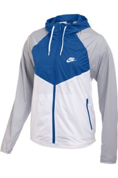 ICONIC STYLE WITH A TWIST. Give your team a legendary look with the Nike Windrunner Jacket. It features durable, water-repellent details to give you lightweight coverage, just like the 1978 original, now in the colors that correspond to your team. Taffeta fabric has a durable, water-repellent finish that helps resist the elements. Chevron design is inspired by the iconic 1978 Windrunner Jacket. An extended back hem and paneled hood with adjustable drawcord help keep you covered. 100% polyester Retro Nike Jacket, Nike Windrunner Jacket, Nike Windrunner, Windrunner Jacket, Nike Track Jacket, Taffeta Fabric, Team A, Half Zip Jacket, Running Vest