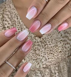 Nail Paint Colors, Nails Bridesmaid, Nails For Bride, Ombre Acrylic Nails, Ombre Nail Designs, Wedding Nails For Bride