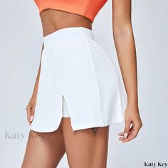 Katykey - Performance Split Skirt - Sporty Badminton and Tennis Dress with Shorts Sports Skort, Women's Badminton, Dress With Shorts, Sports Skirt, Tennis Whites, Sports Attire, Skirt With Shorts, Tennis Match, Womens Sports