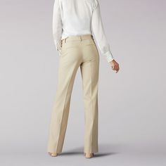 When it comes to capturing a clean and crisp look that lasts all day, our now updated Ultra Lux with Flex Motion Trouser Pant will certainly take your working wardrobe to a whole new level. This mid rise, regular fit pant is perfect for the daily grind, date night, and everything in between. The waistband on this trouser is designed for a no gap fit, made with a brilliant flexibility that never pinches or digs. Features include belt loops, front slant pockets, back welt pockets, and a trouser le Chic Straight Leg Career Bottoms, Straight Fitted Office Bottoms, Fitted Straight Bottoms For Office, Chic Straight Dress Pants For Office, Tailored Straight Office Pants, Tailored Straight Pants For Office, Slim Fit Mid-rise Chinos For Work, Tapered Leg Elastane Work Pants, Business Fitted Wide Leg Chinos