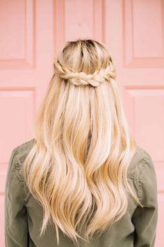 Blond Layers, Half Crown Braids, Crown Hairstyle, French Braid Styles, Braid Crown, Easy Trendy Hairstyles, Blonde Style, Half Crown