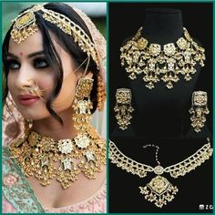 Product Description: * Bollywood kundan bridal set, kundan mathapatti, kundan necklace set, designer kundan jewellery, Punjabi kundan jewellery,kundan bridal jewel * The base metal color is Gold tone studded with kundan along with beads work on it. * This Jewelry set would add more charms to your beautiful jewelry collection and would surely bring lots of compliments . * Note:- This is an artificial Jewelry Set. * Care Instructions: Keep it dust-free & dirt free in a plastic pouch. Remember to a Bridal Dulhan, Kundan Bridal Set, Rajasthani Jewellery, Jewellery Kundan, Kundan Choker Necklace, Bridal Jewels, Kundan Necklace Set, Kundan Jewelry, Kundan Choker