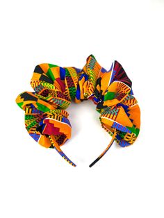 African Print Ankara Kente Tribal Print Multicolor Jumbo Cotton Scrunchie Headband - Made with 100% Cotton Fabric - One size fits most - Works as a great holiday gift! Traditional Multicolor Headwrap With Matching Headband, Multicolor Festival Headband, Adjustable Multicolor Traditional Headwrap, Traditional Adjustable Multicolor Headwrap, Handmade Multicolor Adjustable Headwrap, Adjustable Handmade Multicolor Headwrap, Adjustable Multicolor Handmade Headwrap, Multicolor Beach Headwrap One Size Fits Most, Multicolor Headwrap For Beach, One Size Fits Most