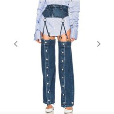 Brand New! Y/Project Jean Riding Chaps! Worn Once For A Photoshoot. Detachable And Button Down Luxurious Denim! Can’t Find These Anyyyywhere Size: 36 Euro Denim On Denim Outfit Black Women, Denim Chaps, Chaps Jeans, Riding Chaps, Half Chaps, Y Project, Clothes Diy, Denim Outfit, Concert Outfit