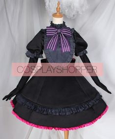 Fate/Extra Caster Alice Dress Cosplay Costume Witchy Overbust Dress For Cosplay, Alice Liddell Cosplay, Halloween Cosplay Dress With Lace Trim, Spring Cosplay Dress With Doll Collar, Black Kawaii Dress For Cosplay, New York Office, Tailor Shop, Costumes For Sale, Caster