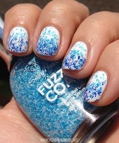 Water Inspired #IHeartMyNailArt by polish insomniac #shop  #cbias Sally Hansen Nail Polish, Sally Hansen Nails, Fuzzy Coat, Beautiful Nail Designs, Nail Polish Designs, Cool Nail Designs, Creative Nails, Sally Hansen, Nail Polish Colors