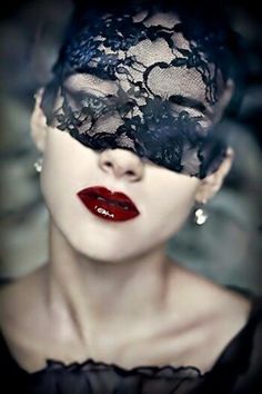 M Toni Stark, Lace Mask, Conceptual Photography, Maquillage Halloween, Masquerade Ball, Red Lipstick