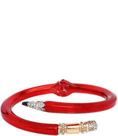 From Betsey Johnson&#x2C; this bracelet features:Bangle bracelet Metal/glass/plasticHinge closure  Approx. 2.25" diameter Imported. Bracelet Stacks, Bracelet Metal, Jewelry Accessories Ideas, Celestial Jewelry, Accessories Ideas, Betsey Johnson Jewelry, Rhinestone Jewelry, Bangles Jewelry, Dream Jewelry