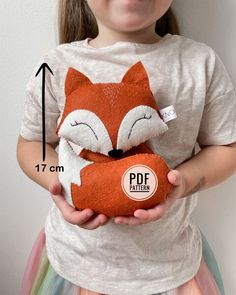 Fox ornament PDF pattern Fox Felt Pattern, Felt Fox Pattern Free, Fox Pattern Sewing, Fox Sewing Pattern Free, Felt Fox Pattern, Fox Plush Pattern, Sewing Plush, Fox Felt, Fox Sewing Pattern