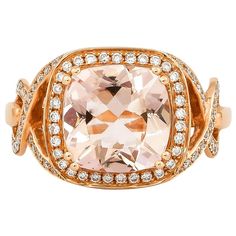 This collection features an array of magnificent morganites! Accented with diamonds these rings are made in rose gold and present a classic yet elegant look. Classic morganite ring in 18K rose gold with diamonds. Morganite: 3.68 carat cushion shape. Diamonds: 0.348carat, G colour, VS clarity. Gold: 5.14g, 18K rose gold. Ring Size: US 6.75 - Size can be adjusted for free upon request - please reconfirm with your order. R474 Loreal Color Riche Lipstick, Morganite Ring, Naha, Morganite, Cocktail Rings, 18k Rose Gold, White Diamond, Diamond White, Ring Verlobung