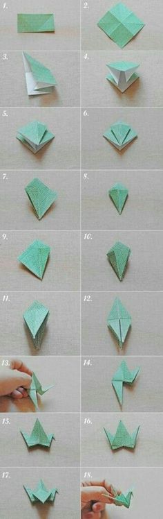 how to make an origami bird out of paper - step by step instructions