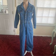 Size Small, Denim Longsleeve Jumper. New Without Tag. Approximate Measurements: Armpit To Armpit: 18 Shoulder To Shoulder: 15 Sleeve Length: 21 Waist: 14 Inseam: 28.5 Full Length- 55.5 Fitted Long Sleeve Medium Wash Jumpsuit, Medium Wash Fitted Long-sleeved Jumpsuit, Fitted Long Sleeve Denim Overalls, Fitted Blue Overalls For Fall, Forever 21 Fitted Denim Blue Bottoms, Fitted Denim Blue Bottoms By Forever 21, Fitted Denim Blue Bottoms From Forever 21, Retro Fitted Long Sleeve Overalls, Vintage Long Sleeve Denim Jumpsuit For Spring