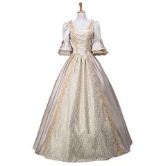 Women's Retro Masquerade Lace Half Sleeve Ball Gown French Dresses 18th Century, Gothic Ball Gown, Baroque Dress, Irish Dress, 18th Century Dress, Cocktail Dress Vintage, Royal Dresses, Medieval Dress, Gothic Dress