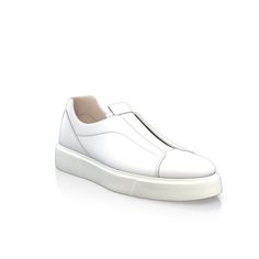 Men`s Sneakers 19819 | Girotti White Leather Slip-ons With Stitched Sole, White Low-top Slip-ons With Stitched Sole, White Leather Shoes With Removable Insole, White Textured Sole Leather Slip-on Shoes, Low-top Leather Slip-on Sneakers With Leather Sole, Leather Low-top Slip-on Sneakers With Leather Sole, Designer Leather Shoes With Contrast Sole Slip-on, White Leather Sole Plain Toe Slip-ons, White Slip-ons With Leather Sole And Plain Toe