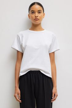 The Margo Basic White Tee, Vogue Us, Fabric Shoes, Boxy Tee, Classic Dress, Pant Shirt, Knit Set, White Tee, Sweater And Shorts