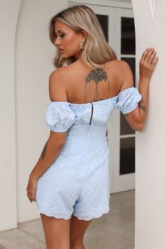 Length from bust to hem of size S: 65cm. Playsuit. Lined. Model is a standard XS and is wearing size XS. True to size. Non-stretch. Invisible back zipper. Tie-feature. Puff sleeves. Cold hand wash only. Cotton. Let them know who's boss, babe. The Limitless Potential Playsuit is here to make an impact. With an off-shoulder design and daring detailing, THIS is the piece that will never go out of style. Pair with platform sneakers and curls for a head-turning look. Make An Impact, New Tops, Platform Sneakers, Boss Babe, Out Of Style, Playsuit, Puff Sleeves, Puff Sleeve, New Dress