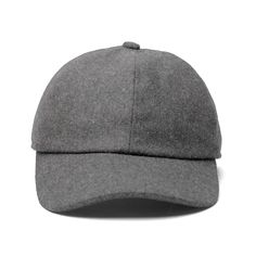 a gray baseball cap on a white background