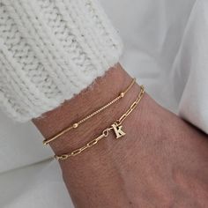 Custom Bracelet Set, Initial Bracelet Set, Tiny Paperclip Bracelet, Gift Bracelet, Everiday Bracelet, Dainty Bracelet, Bridesmaid Bracelet - Etsy Everyday Bracelets, Metal Bead Bracelet, Bridesmaid Bracelet Gift, Layering Bracelets, Paperclip Bracelet, Permanent Jewelry, Bracelet Initial, Gold Letter Necklace, Geometric Bracelet