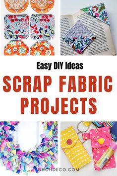 easy diy ideas for scarp fabric projects that are great for kids and adults