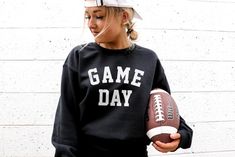 F I T ∙ & ∙ S I Z I N G • Gildan brand Black Sweatshirt For Game Day In Fall, Collegiate Black Sweatshirt For Football Season, Casual Black Sweatshirt For Football Season, Black Sweatshirt For Game Day, Black Football Season Sweatshirt, Black Sweatshirt For Game Day Sports Season, Black School Spirit Sweatshirt For Sports Events, Black College Sweatshirt For Football Season, Black Sweatshirt With Football Team Name