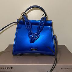 Ererrabaenn Aldo Bag New With Tags! ** Bottom Width: 8 1/4 In ** Depth: 3 In ** Height: 6 In ** Strap Length: 50 In ** Strap Drop: 25 In ** Handle Length: 7 In ** Handle Drop: 3 7/13 In Trendy Blue Bag With Top Handle, Trendy Blue Top Handle Bag, Blue Handheld Bag With Gold-tone Hardware, Blue Handheld Bags With Gold-tone Hardware, Blue Top Handle Satchel For Evening, Blue Top Handle Shoulder Bag For Evening, Blue Evening Shoulder Bag With Adjustable Strap, Blue Shoulder Bag With Adjustable Strap For Evening, Evening Blue Shoulder Bag With Adjustable Strap