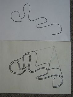 two drawings are shown on top of each other