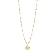 Gigi Clozeau - Lucky Clover Classic Gigi Opal diamond Necklace, Yellow Gold, 16.5 Lucky Necklace, Necklace Rose Gold, Clover Necklace, Lucky Clover, Necklace Rose, Rose Gold Necklace, Sparkle Diamonds