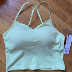 Gu Is A Fashion Brand That Was Born In Japan And Is A Sister Brand Of Uniqlo. 63% Polyester 34%Cotton 3% Spandex Spring Crop Top With Medium Bust Support, Green Cami Tank Top For Loungewear, Green Stretch Tops With Straps, Spring Workout Cami Top, Green Cami Crop Top Bra Friendly, Sleeveless Strappy Tops For Loungewear, Sleeveless Top With Medium Bust Support For Spring, Spring Sleeveless Top With Medium Bust Support, Green Spaghetti Strap Top Bra Friendly