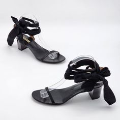 Dries Van Noten Wrap Around Ankle Tie Sandals In Black Size 37.5 It // 7 Us. Excellent Used Condition. Please See All Photos. Beautiful Black Leather With Thick Fabric Ribbon Wraps. Heel Strap Is Embellished With Beautiful Details. Block Heel; Approx 2". Simple And Classic Style. Made In Italy. Spring, Summer, Fall, Flats, Sandal, Shoe, Everyday Shoes, Minimalist, Simplistic, All Black, Vintage, Hard To Find, Htf, Rare, Sold Out, Unique, Y2k, Casual, Work, School, Vacation, Classic, Chic, Cute, Stylish, Designer, Saks, Nyc, Gifts For Her, Holiday Gifts. Comes From A Smoke-Free, Pet-Free Home. Wrap Around Sandals, Italy Spring, Shoes Minimalist, Fall Flats, School Vacation, Tie Sandals, Y2k Casual, Ankle Tie Sandals, Ribbon Wrap