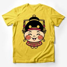 Cute Cartoon Chinese Doll Graphic Tee, Unisex T-Shirt, Cultural Icon Illustrated Shirt, Asian Art Inspired Comfort Wear Male T-Shirt Custom graphic T-Shirt.Customize your color Kawaii T-shirt With Character Print For Fans, Kawaii T-shirt With Cartoon Print For Fans, Kawaii Cartoon Print T-shirt For Fans, Kawaii T-shirt With Funny Print And Crew Neck, Kawaii Funny Print Crew Neck T-shirt, Kawaii Fan Merchandise Tops With Crew Neck, Kawaii Style Fan Merchandise Tops With Crew Neck, Kawaii Crew Neck Tops For Fan Merchandise, Kawaii Short Sleeve Shirt With Character Print