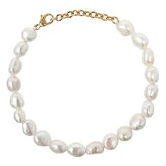 A mesmerising accessory or a beautiful gift. Every bracelet is as unique as the wearer, owing to the use of gorgeously irregular baroque pearls. Completed with a quality 14k gold filled clasp (also available in sterling silver). Available in multiple adjustable sizes to ensure a good fit. Gold-filled is a thick layer of carat gold (100 times more gold typically than gold plated), meaning it lasts much longer without tarnishing and stays kind to sensitive skin. All Kiri & Belle pieces are careful Adjustable Baroque Pearl Bracelet With Oyster Detail, Adjustable Baroque Pearl Bracelet, Elegant Single Strand Baroque Pearl Bracelet, Elegant Gold Bracelet With Baroque Pearl, Baroque Pearl Drop Bracelet, Pearl White Baroque Pearl Bracelet With Pearl Drop, Baroque Pearl Bracelet With Pearl Drop In Pearl White, Single Strand Baroque Pearl Bracelet With Round Beads, Elegant Bracelet With Baroque Pearl Charm