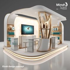 Presenting an innovative #kioskstanddesign concept that exudes elegance and versatility. Its modern/futuristic aesthetics and features and eye-catching displays, this #innovativekiosk is the epitome of convenience and style. #design #exhibitionstand #boothdesign #kioskdesign #exhibitiondesign #tradeshow #exhibitionstanddesign #standbuilder #tradeshowbooth #exhibitions #marketing #exhibitionbooth #events #tradeshows #eventmarketing #exhibitdesign #branding #perfumeshop #uae #vm #ig #digitalkiosk Digital Kiosk, Exhibition Company, Spirit Design, Modern Futuristic, Kiosk Design, Stand Ideas