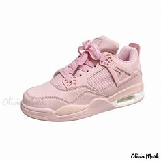 Olivia Mark - Pink Casual Sports Shoes for Older Children, Stylish Leather-look Running Shoes Pink Shoes Sneakers, Trendy High Heels, Pretty Shoes Sneakers, Pink Running Shoes, Shoes Pink, Pink Sneakers, Casual Sport Shoes, Platform Wedge Sandals, Pink Shoes