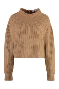 max-mara-hodeida-sweater-1720720507537558357-0 Max Mara Coat, Mock Turtleneck Sweater, Camel Sweaters, Cashmere Color, Mock Turtleneck, Brown Sweater, Denim Pant, Cashmere Sweater, Cozy Sweaters